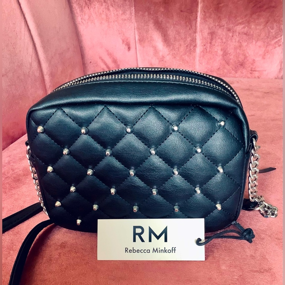 Rebecca Minkoff Black Leather Studded Mini Bag